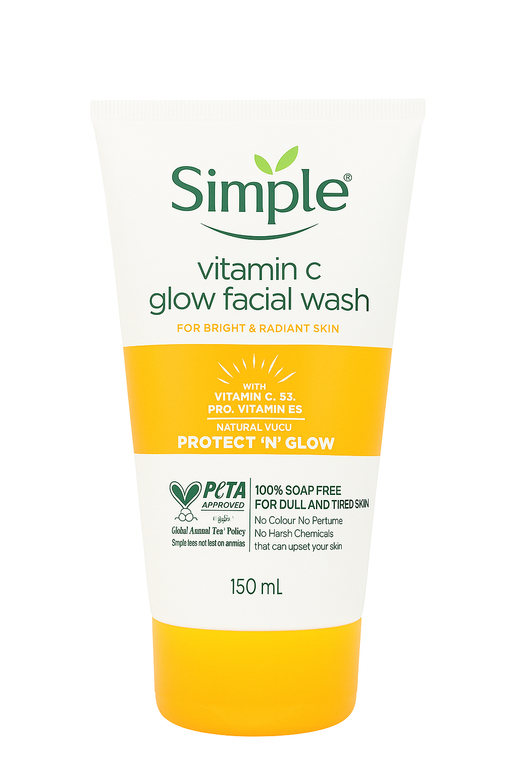 Simple Vitamin C Glow Facial Wash kalka Simple Vitamin C Glow Facial Wash