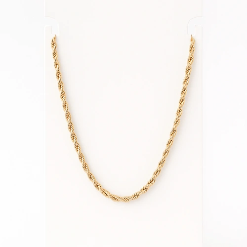 گردنبند زنجیری پیچ‌خورده طلایی