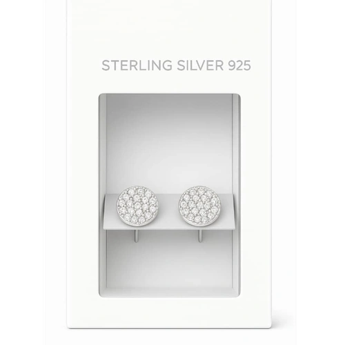 گل‌گوش نقره استرلینگ 925 با نگین‌های درخشان