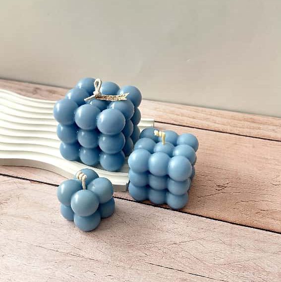 شمع دست‌ساز طرح حبابی