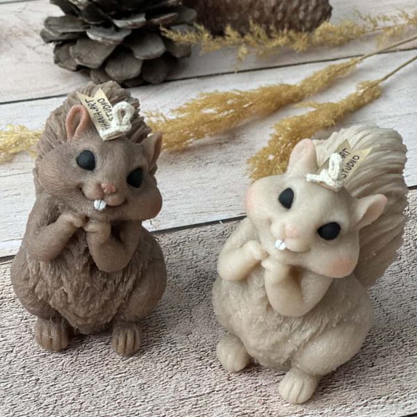 شمع دست‌ساز طرح سنجاب