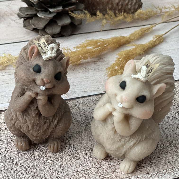 شمع دستساز طرح سنجاب شمع دستساز طرح سنجاب